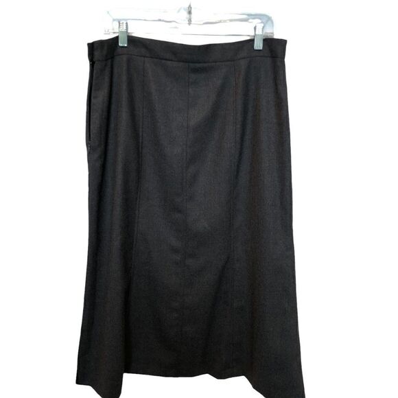 Pendleton Long wool  lined skirt Gray Petite 12 - Picture 1 of 8